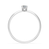 Solitaire Diamond Ring Baguette 0.3ct by Qutahia Jewellery