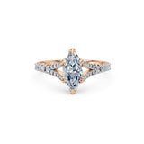 Marquise Lab Grown Diamond Micro Pave Eternity Ring 1.0ct by Qutahia Jewellery
