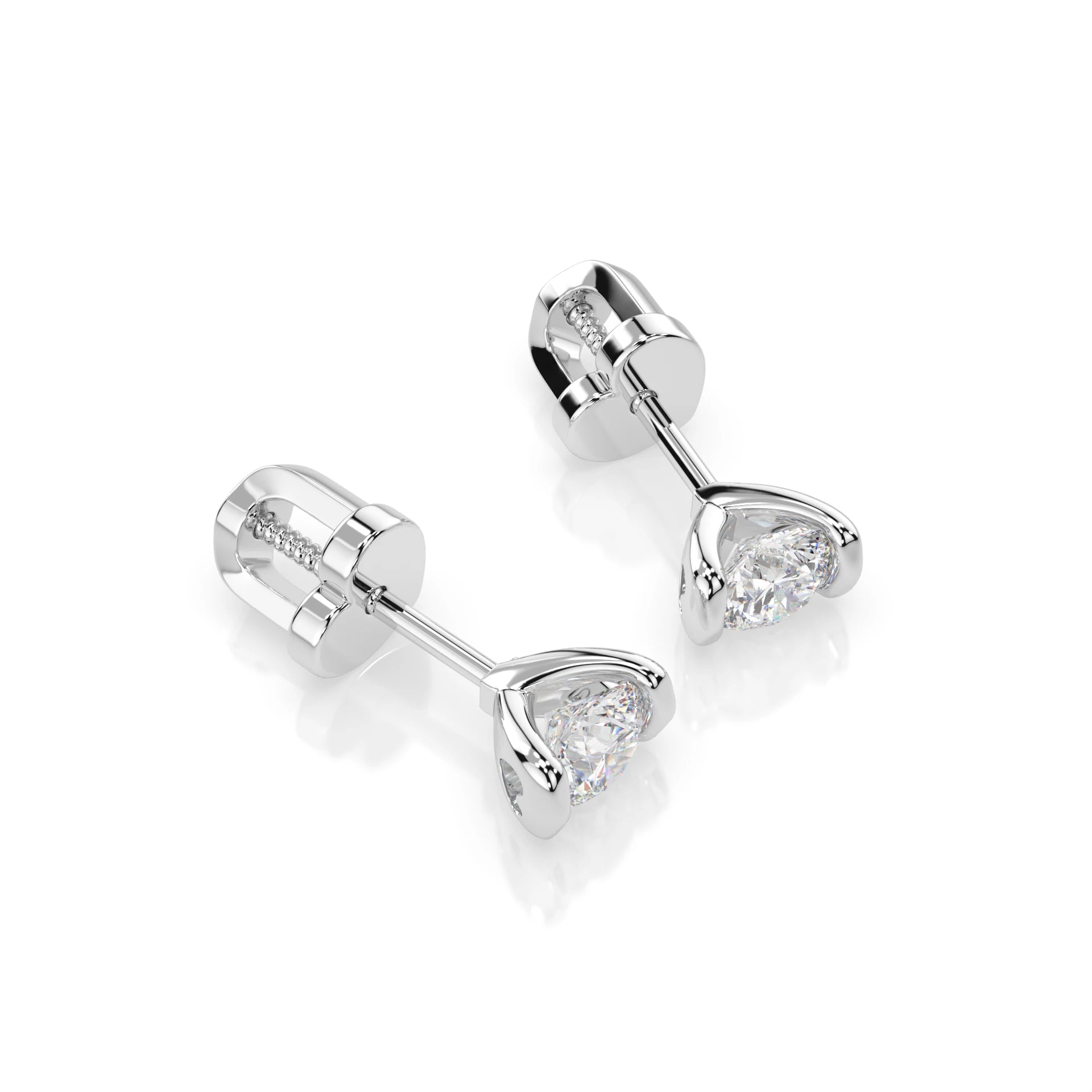 Solitaire Butterfly Earring (Round), 0.6 ct — 102-10016(4.2)