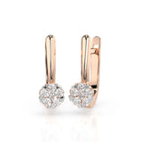 Illusion Diamond Earrings Round 0.06ct by Qutahia Jewellery