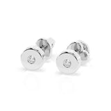 Diamond Stud Earrings Round 0.04ct by Qutahia Jewellery