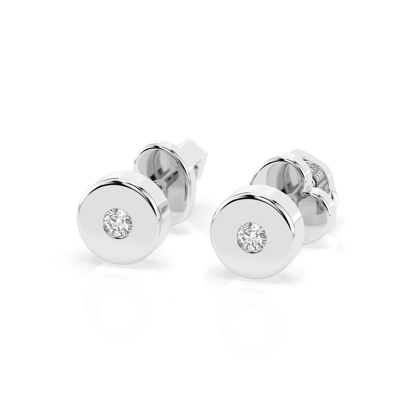 Solitaire Butterfly Earring (Round), 0.04 ct — 102-10050