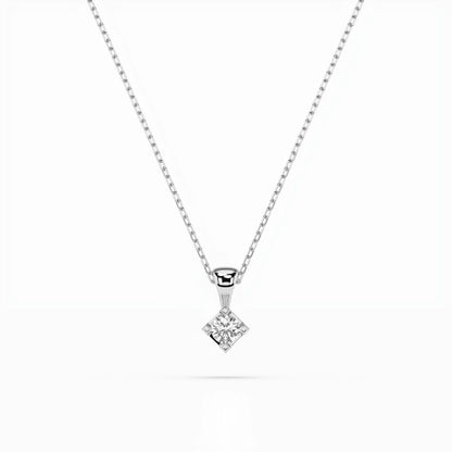 Solitaire Necklace (Round), 0.08 ct — 104-10014(2.7)