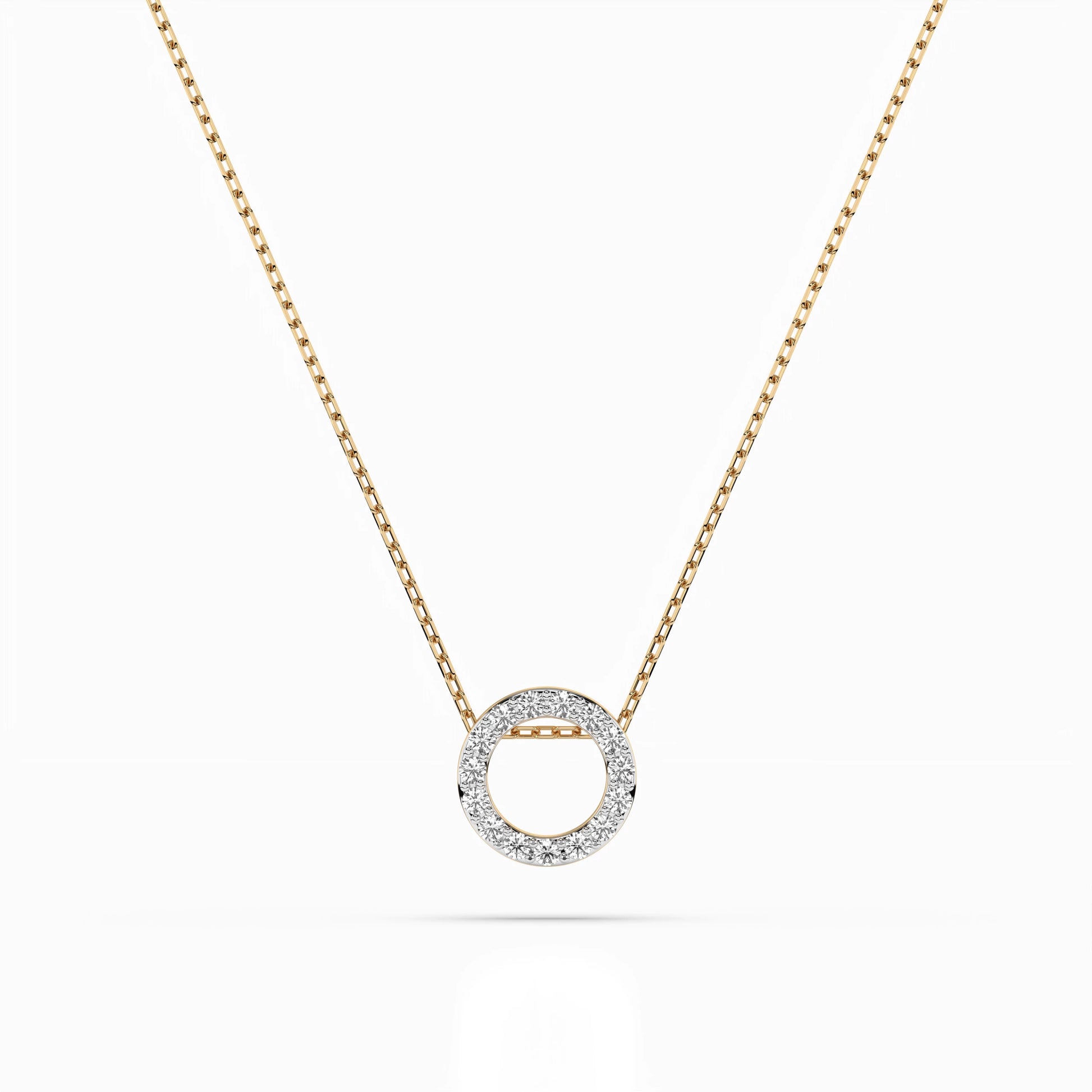 Minimalism Necklace (Round), 0.09 ct — 104-10028