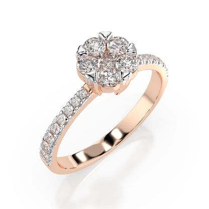 Illusion Ring (Round), 0.1 ct — 101-10015/4(3.0)