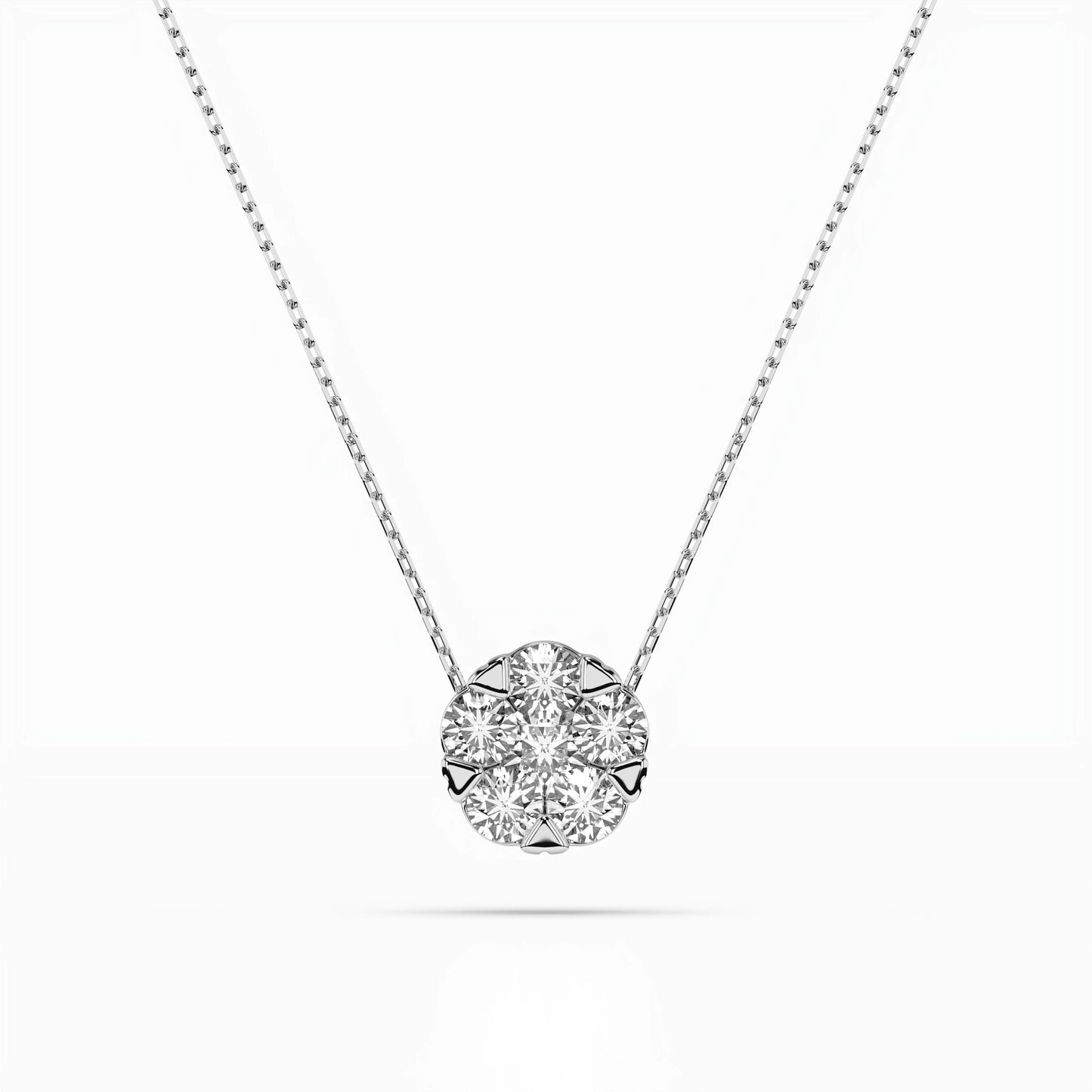 Illusion Necklace (Round), 0.1 ct — 104-10033(3.0)