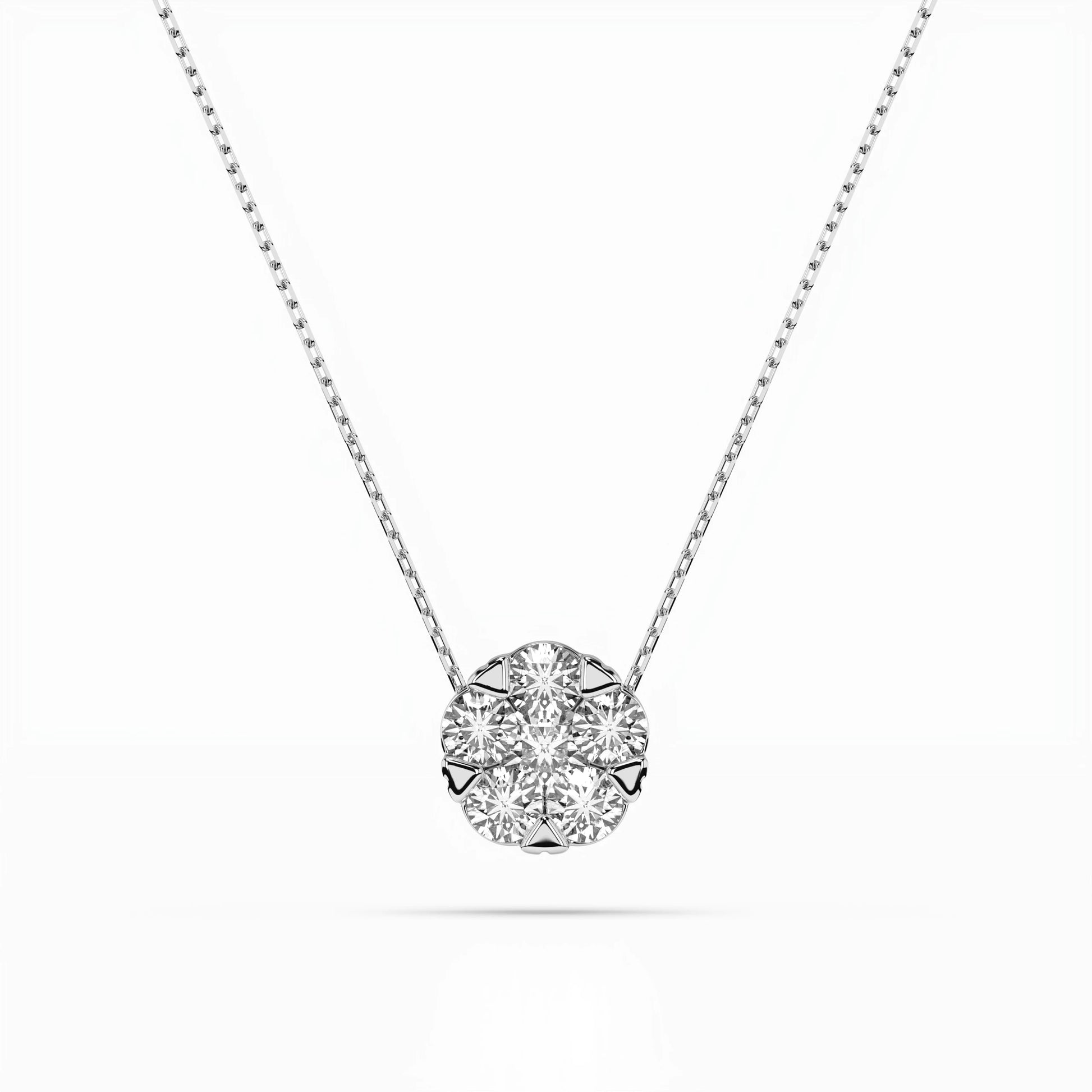 Illusion Necklace (Round), 0.1 ct — 104-10033(3.0)