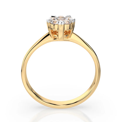 Illusion Ring (Round), 0.1 ct — 101-10015/1(3.0)