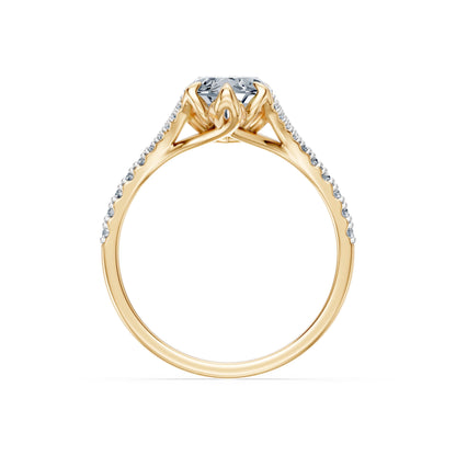 Marquise Lab Grown Diamond Micro Pave Eternity Ring 2.0ct by Qutahia Jewellery