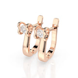 Small Diamond Earrings Round 0.2ct by Qutahia Jewellery