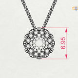 Diamond Eternity Necklace Round 0.1ct by Qutahia Jewellery