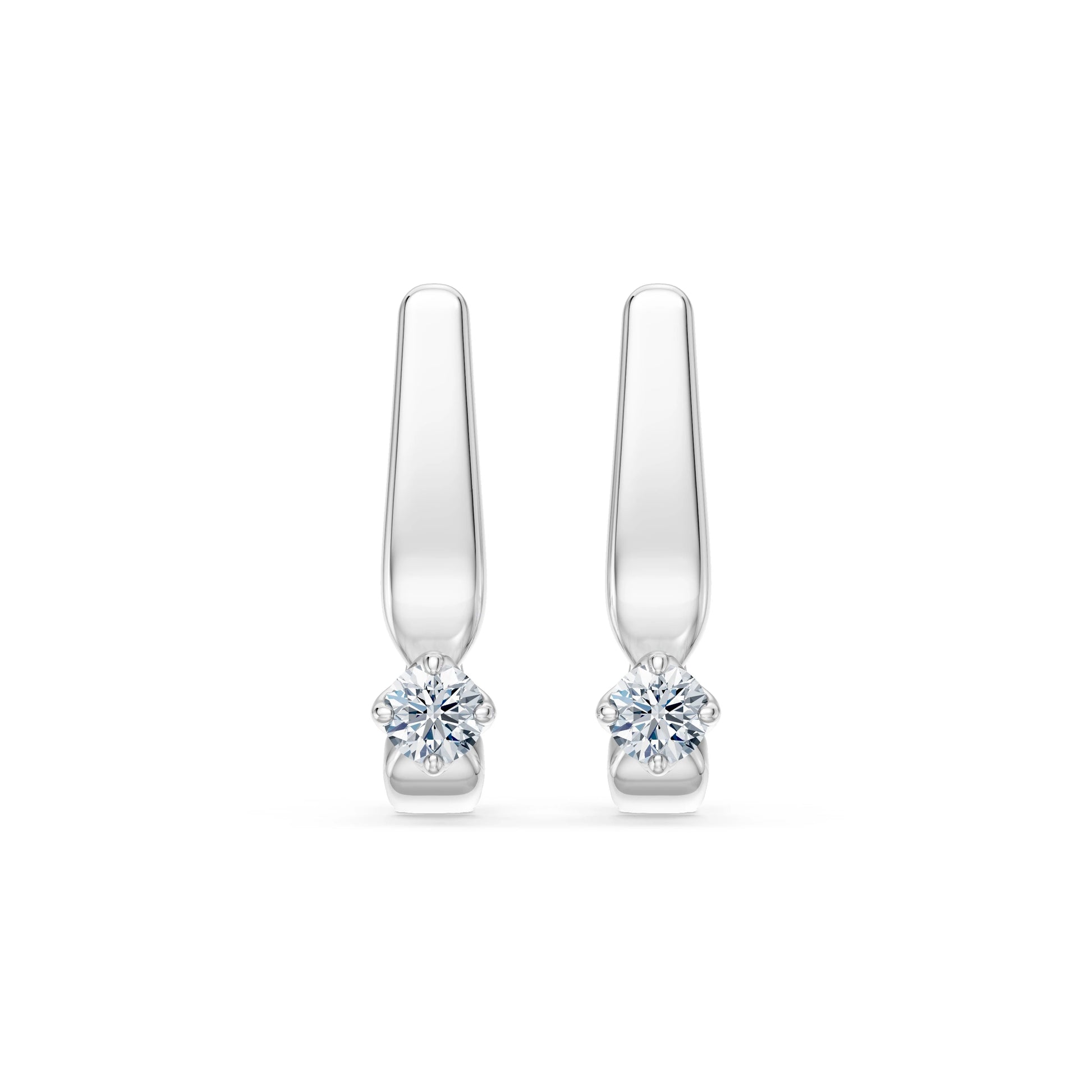 Solitaire English Lock Earring, 0.2 ct — 102-10041(3.0)