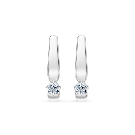 Solitaire English Lock Earring, 0.2 ct — 102-10041(3.0)