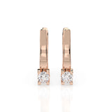 Small Diamond Earrings Round 0.2ct by Qutahia Jewellery