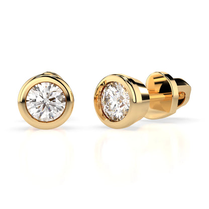Solitaire Butterfly Earring (Round), 0.6 ct — 102-10010(4.2)