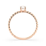Solitaire Diamond Ring Round 0.3ct by Qutahia Jewellery