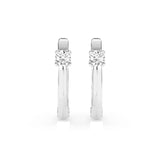 Small Diamond Earrings Round 0.12ct by Qutahia Jewellery