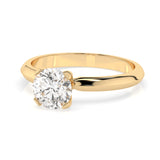 Solitaire Diamond Ring Round 0.7ct by Qutahia Jewellery