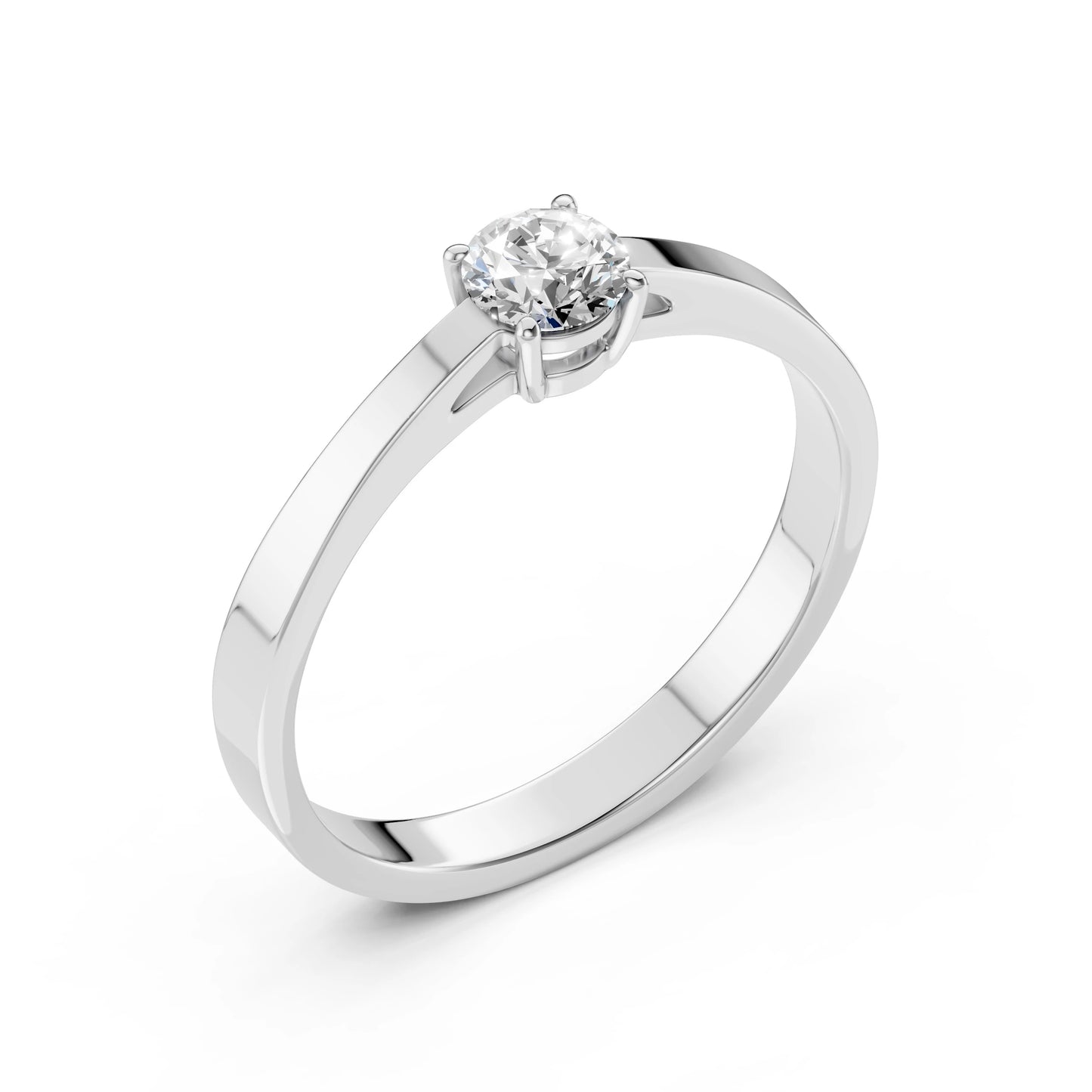 Solitaire Ring (Round), 0.4 ct — 101-10012/1(4.7)