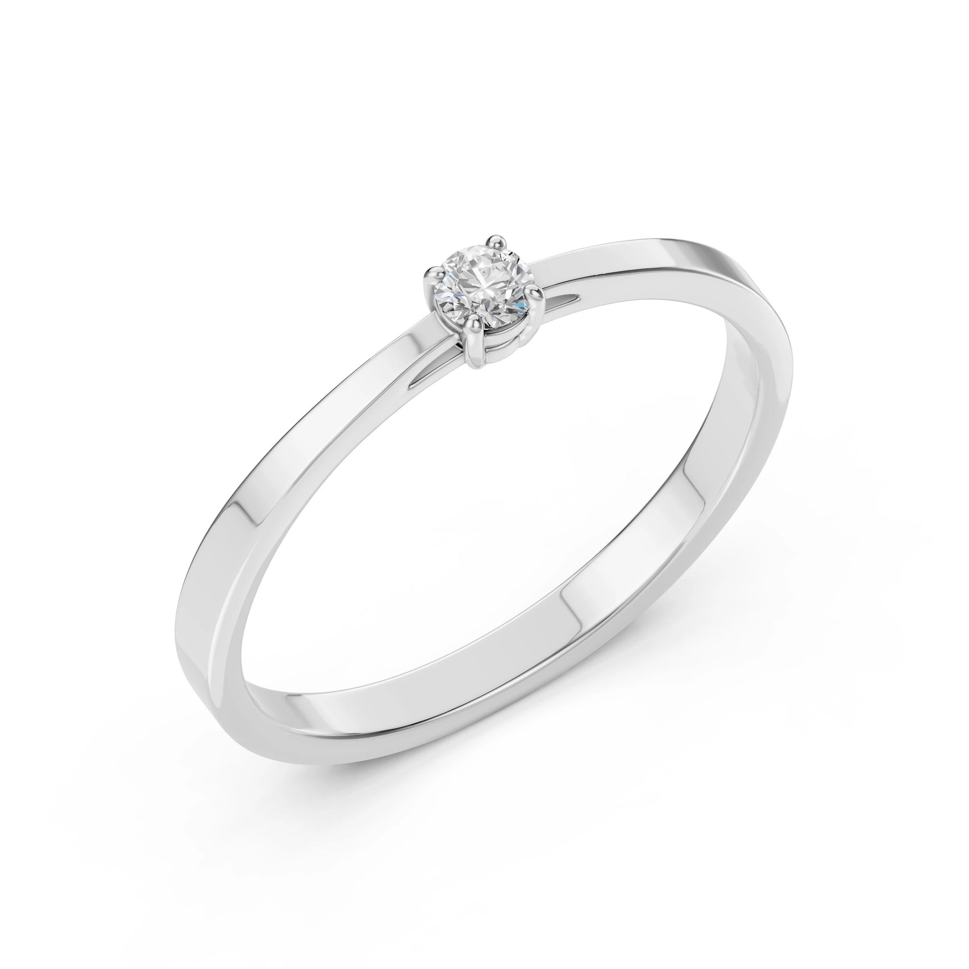 Solitaire Ring (Round), 0.06 ct — 101-10012/1(2.5)