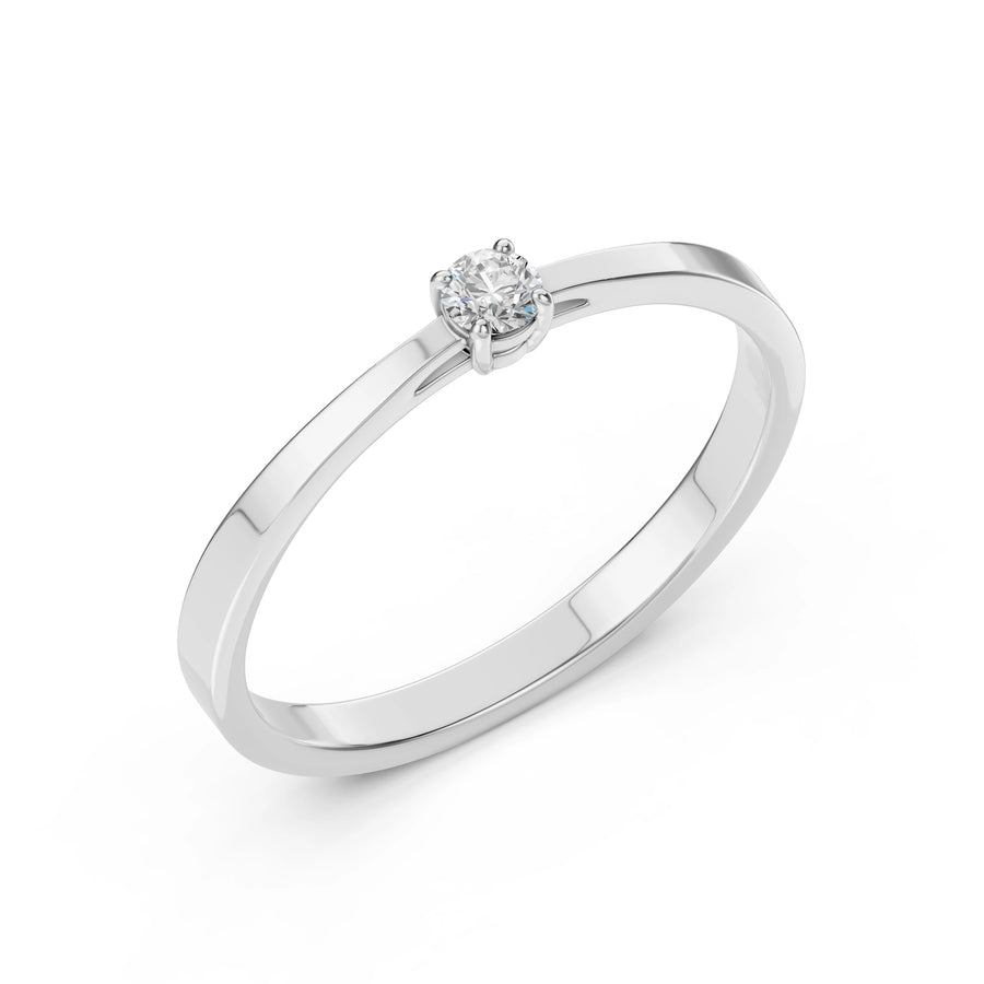 Solitaire Ring (Round), 0.06 ct — 101-10012/1(2.5)