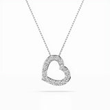 Delicate Diamond Necklace Round 0.35ct by Qutahia Jewellery