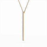 Delicate Diamond Necklace Round 0.14ct by Qutahia Jewellery