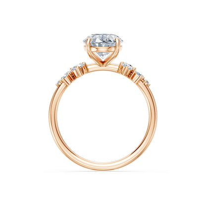 Oval Lab Grown Diamond Classic Pave Eternity Ring 2.0ct by Qutahia Jewellery