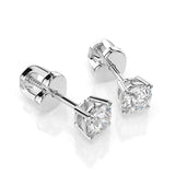 Diamond Stud Earrings Round 0.5ct by Qutahia Jewellery