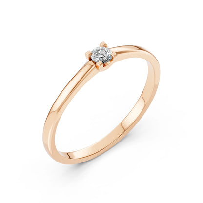 Solitaire Ring (Round), 0.1 ct — 101-10117(3.0)
