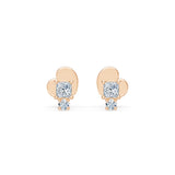 Small Diamond Earrings Princess 0.2ct by Qutahia Jewellery