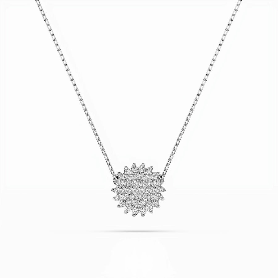 Illusion Diamond Necklace Round 0.15ct by Qutahia Jewellery