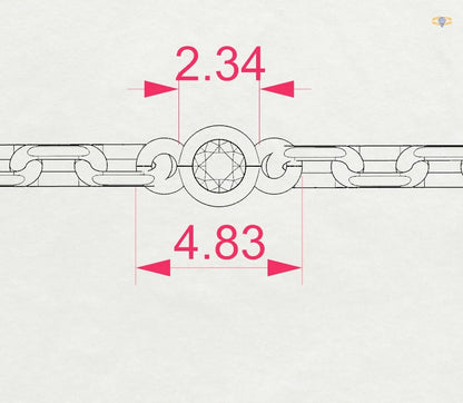 Minimalism Bracelet (Round), 0.07 ct — 105-10008/5(1.4)