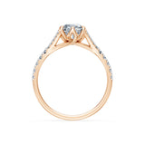 Cushion Lab Grown Diamond Micro Pave Eternity Ring 1.5ct by Qutahia Jewellery