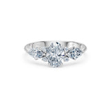 Oval Lab Grown Diamond Side Stone Eternity Ring 1.0ct by Qutahia Jewellery