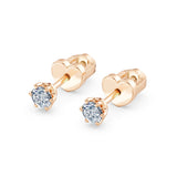 Diamond Stud Earrings Round Brilliant 0.2ct by Qutahia Jewellery