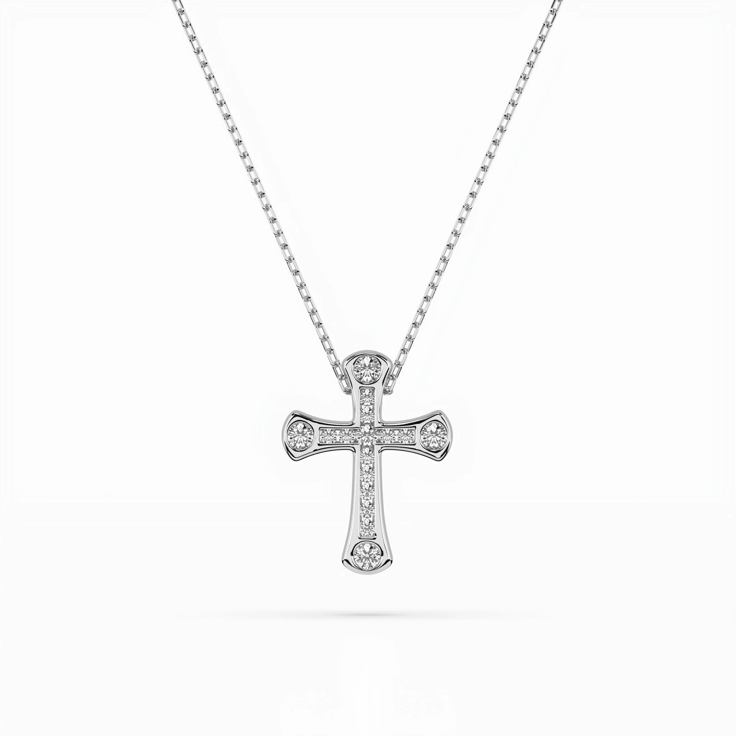 Minimalism Necklace (Round), 0.06 ct — 104-10009