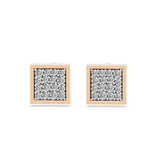 Small Diamond Earrings Round Brilliant 0.14ct by Qutahia Jewellery