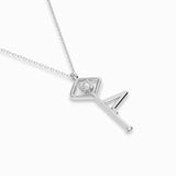 Delicate Diamond Necklace Round 0.1ct by Qutahia Jewellery