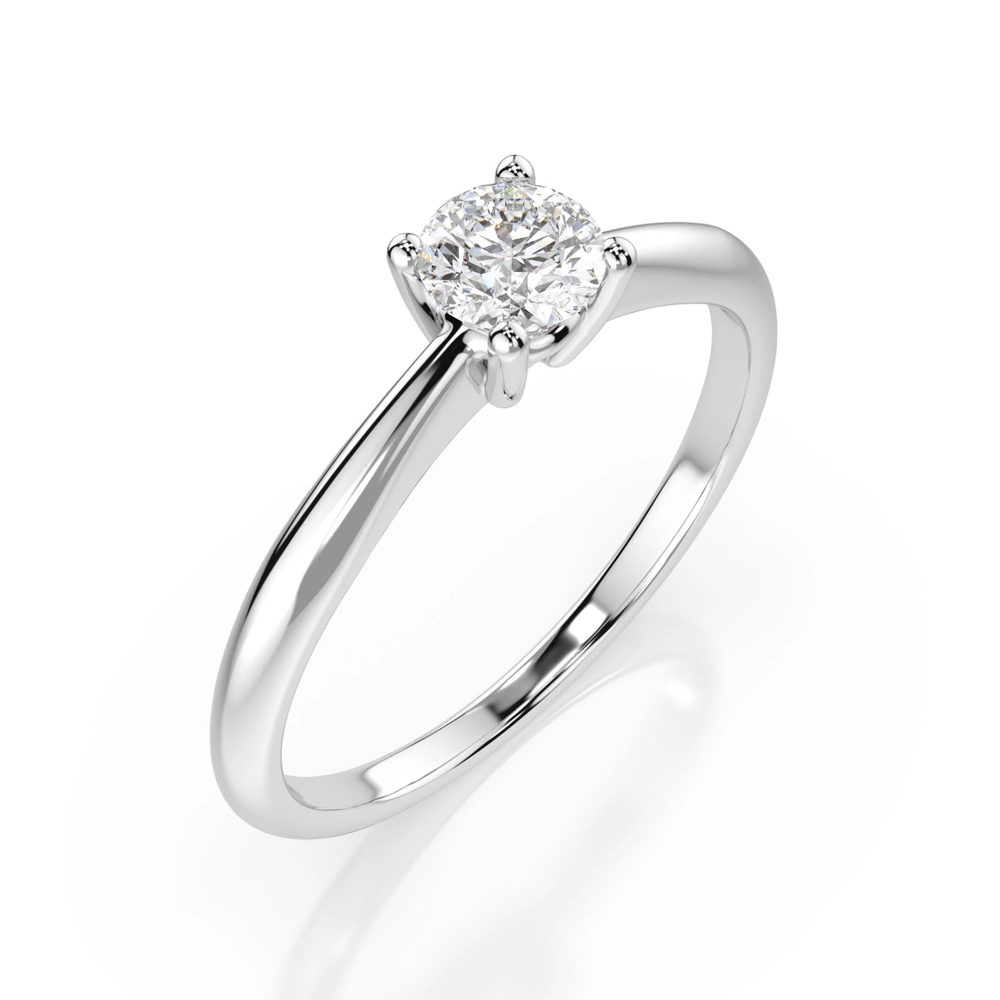 Solitaire Ring (Round), 0.35 ct — 101-10021(4.5)