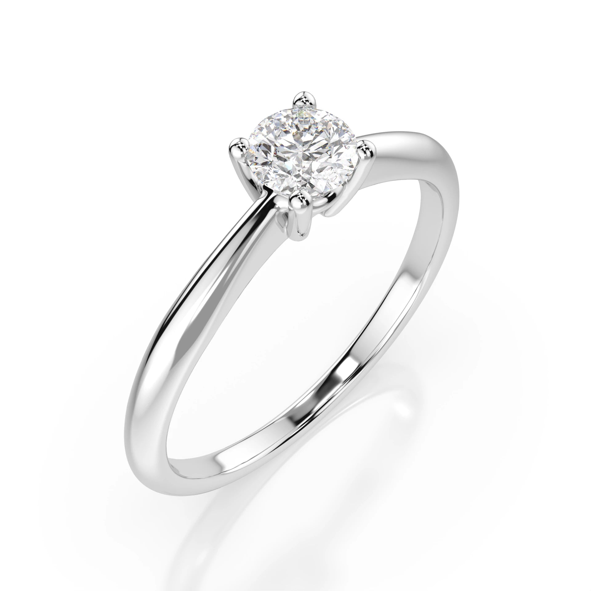 Solitaire Ring (Round), 0.35 ct — 101-10021(4.5)