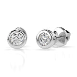 Diamond Stud Earrings Round 0.3ct by Qutahia Jewellery