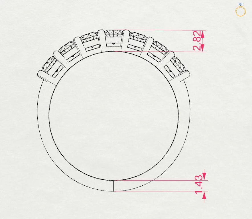 Eternity Ring (Round), 0.7 ct — 101-10098(3.0)