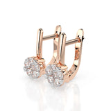 Illusion Diamond Earrings Round 0.2ct by Qutahia Jewellery