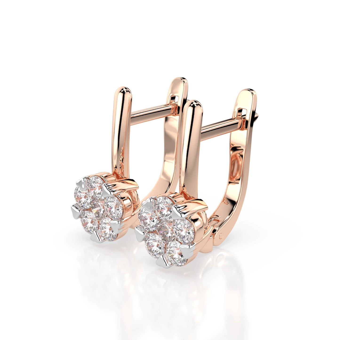 Illusion Earring (Round), 0.2 ct — 102-10015/1(3.0)