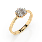 Illusion Diamond Ring Round 0.15ct by Qutahia Jewellery