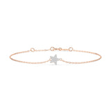 Diamond Bracelet Gold Round 0.03ct by Qutahia Jewellery
