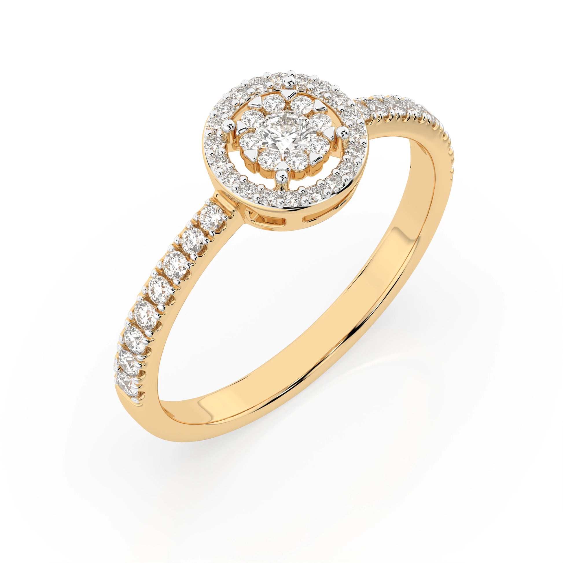 Illusion Ring (Round), 0.1 ct — 101-10018(3.0)