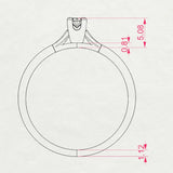 Solitaire Diamond Ring Round 0.06ct by Qutahia Jewellery