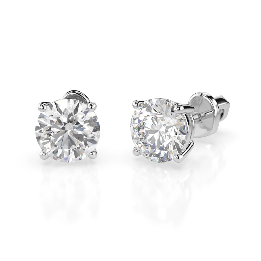 Solitaire Butterfly Earring (Round), 1.4 ct — 102-10012/1(5.7)